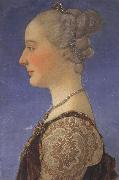 Piero pollaiolo Female portrait oil painting on canvas